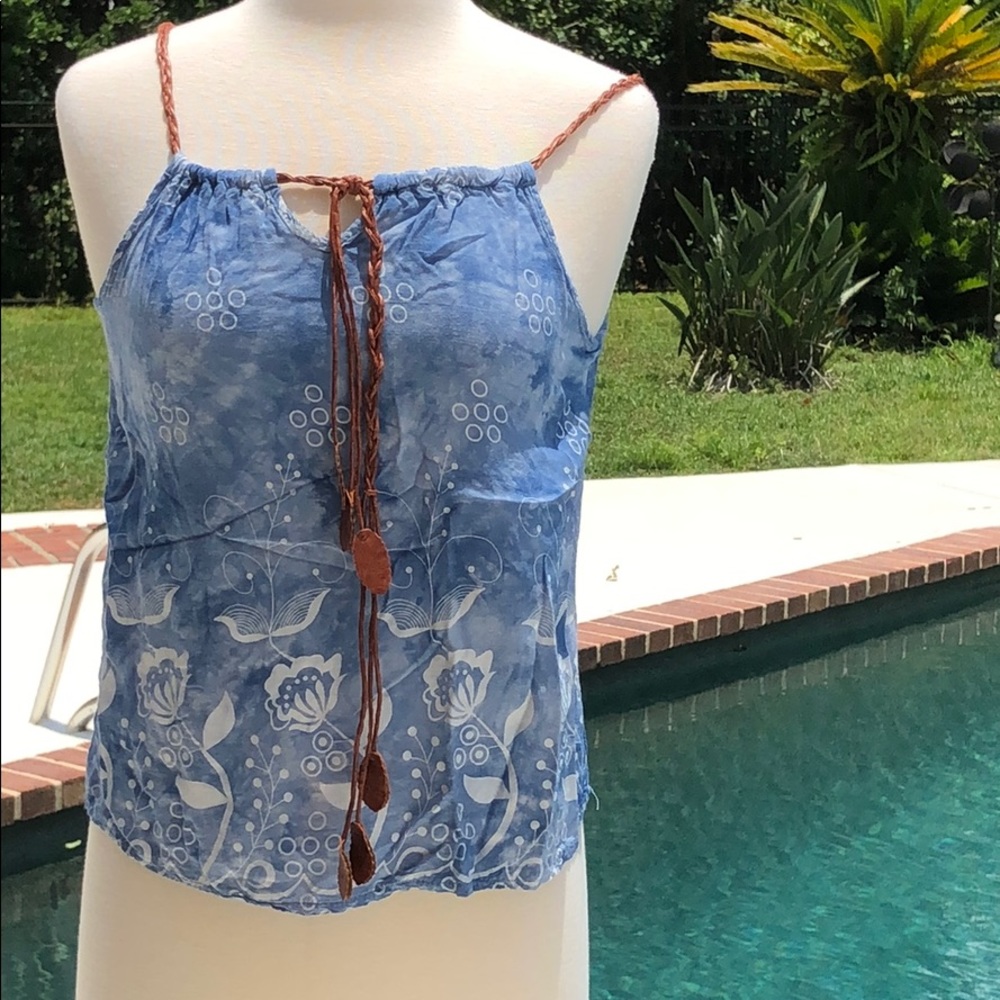 Paranoia floral print sleeveless top